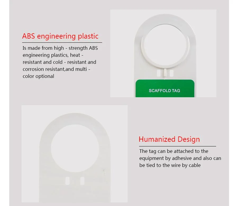 Scaffolding Parts Warning Inspection Card and Holder Kits Plastic Safety Scaffold Tag for Construction