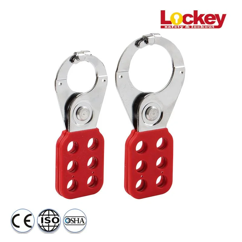 Jaw Size 1" Industrial Steel Safety Lockout Hasp with Hook