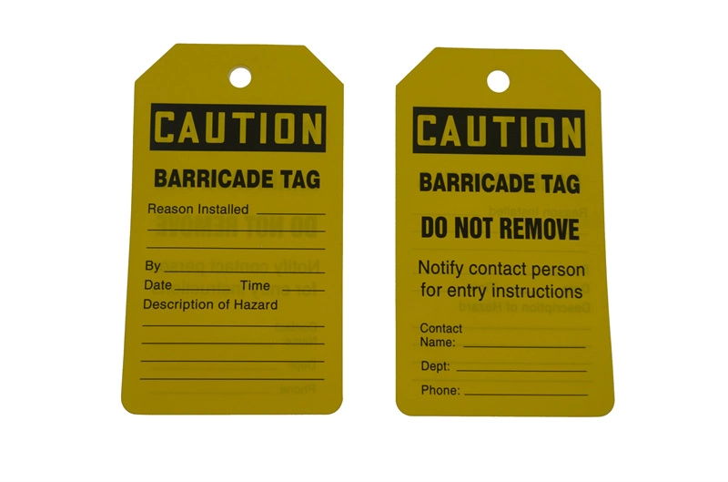 Lockout PVC Caution Tag Legend Barricade Tag Do Not Remove