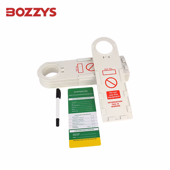 Etiqueta de andamios ABS de fabricación Bozzys para bloqueo y etiquetado de andamios