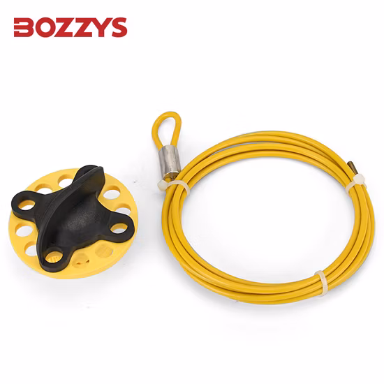 Bloqueo de cable tipo rueda industrial con cable de acero inoxidable de 2 m