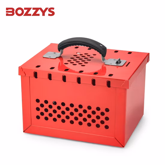 Bozzys permite 12 candados Caja de bloqueo de seguridad portátil de acero
