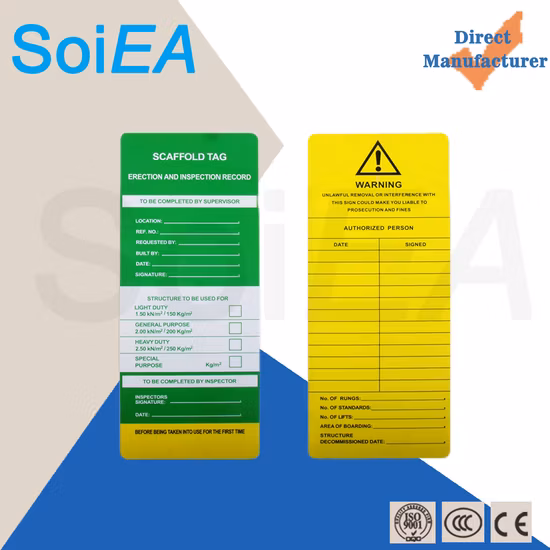 Etiquetas de peligro de seguridad de etiquetado de señal de advertencia de bloqueo de etiqueta de PVC Loto OEM