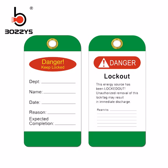 Etiqueta de bloqueo de seguridad Bd-P11 para seguridad industrial, etiqueta de PVC