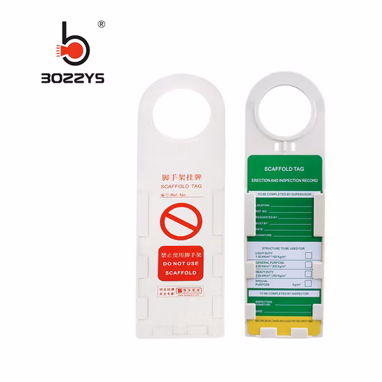 Etiqueta de etiqueta de bloqueo de seguridad de color personalizada de PVC Boshi